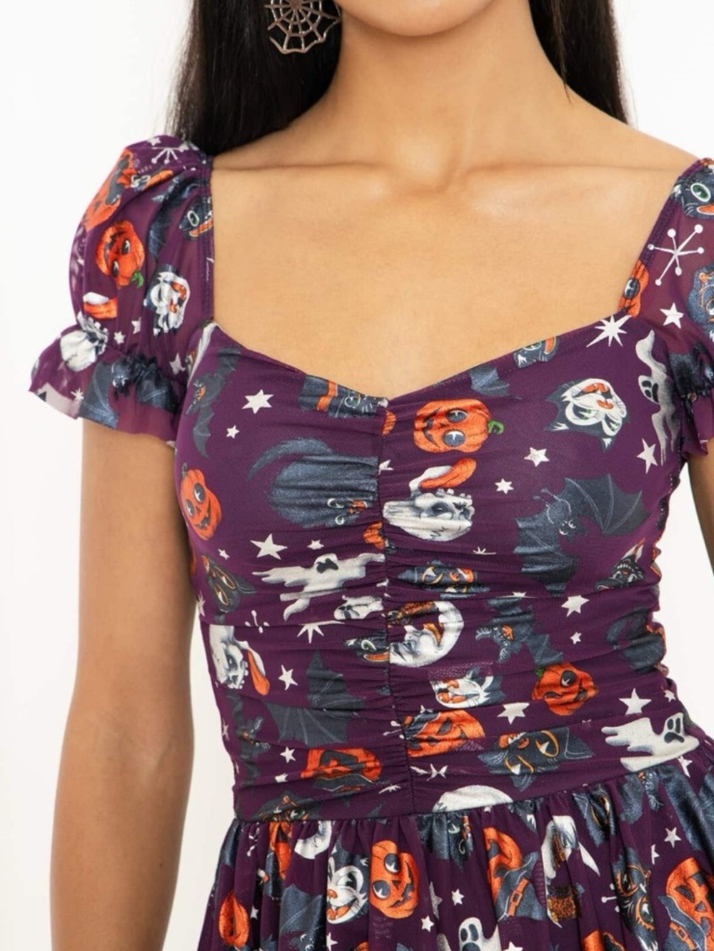BlackMilk RARE SAMPLE Trick or Treat Cosmic Dress XS BNWOT Vintage Halloween VTG - Picture 8 of 10